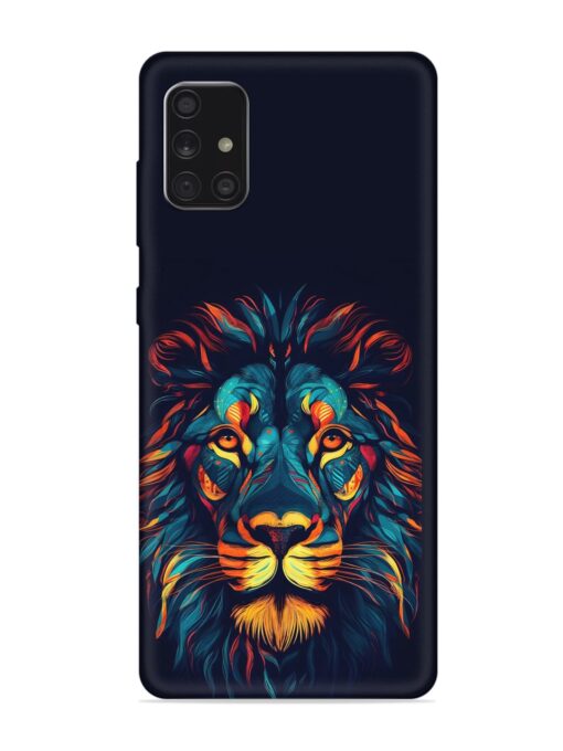 Colorful Lion Embossed Soft Silicone Case for Samsung Galaxy A71