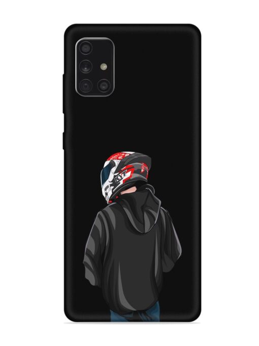 Motorcycle Rider Embossed Soft Silicone Case for Samsung Galaxy A71