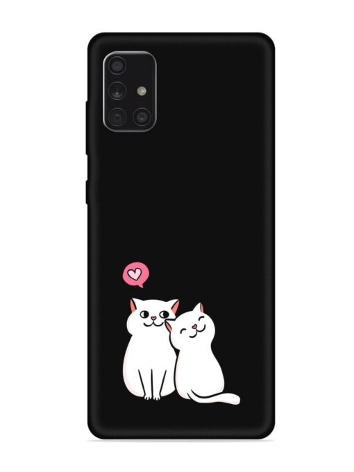 Cute Loving Cats Embossed Soft Silicone Case for Samsung Galaxy A71 Zapvi