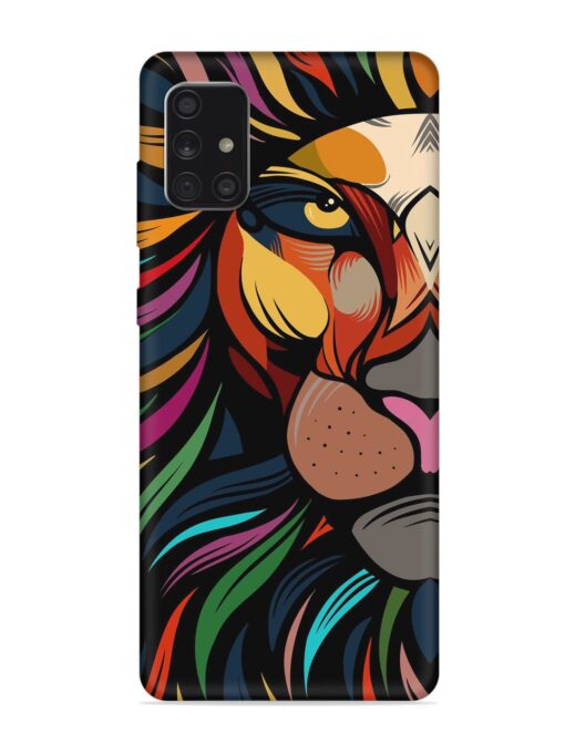 Trippy Lion Art Embossed Soft Silicone Case for Samsung Galaxy A71 Zapvi