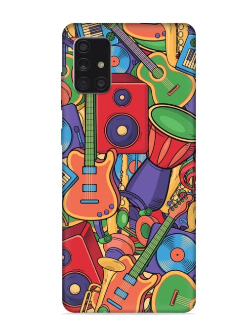 Colorful Music Art Embossed Soft Silicone Case for Samsung Galaxy A71