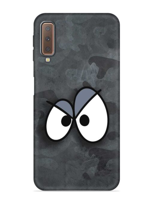 Big Eyes Night Mode Embossed Soft Silicone Case for Samsung Galaxy A7 (2018) Zapvi