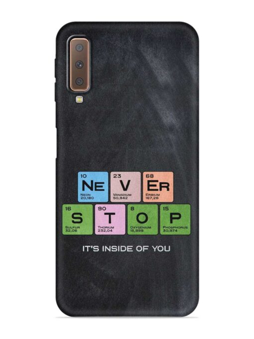 Never Stop It'S Inside Of You Embossed Soft Silicone Case for Samsung Galaxy A7 (2018) Zapvi