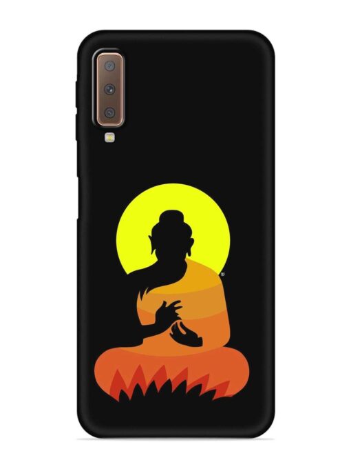 Buddha Art Black Embossed Soft Silicone Case for Samsung Galaxy A7 (2018) Zapvi