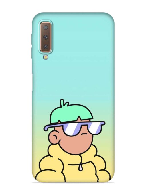 Doodles Cool Character Embossed Soft Silicone Case for Samsung Galaxy A7 (2018)