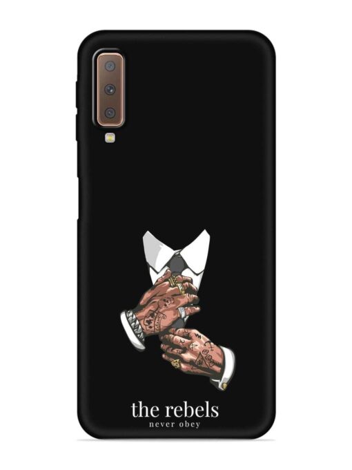 Rebels Slogan Man Embossed Soft Silicone Case for Samsung Galaxy A7 (2018) Zapvi