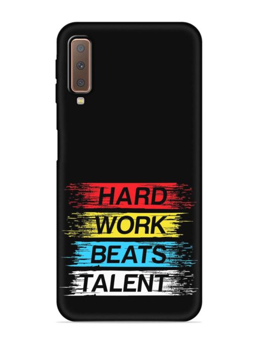 Hard Work Beats Embossed Soft Silicone Case for Samsung Galaxy A7 (2018) Zapvi