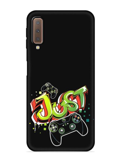 Graffiti Gamepad Illustration Embossed Soft Silicone Case for Samsung Galaxy A7 (2018) Zapvi