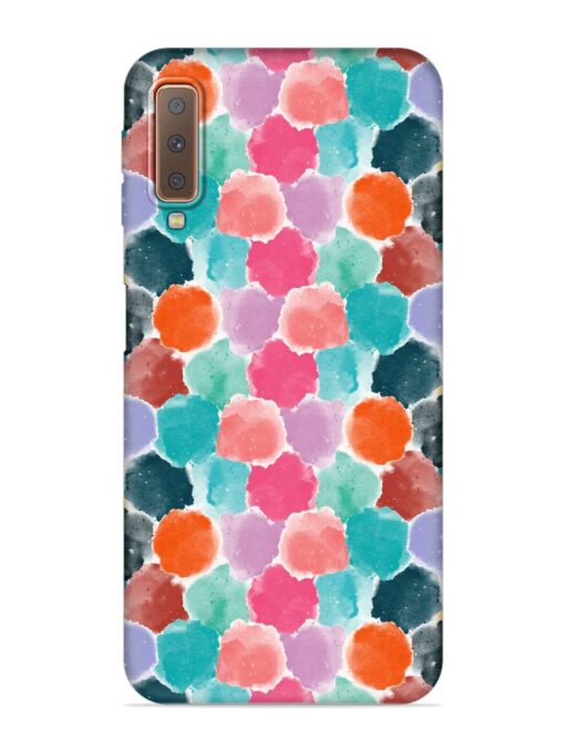 Colorful Seamless Pattern Embossed Soft Silicone Case for Samsung Galaxy A7 (2018) Zapvi