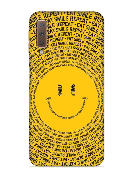 Smiley Embossed Soft Silicone Case for Samsung Galaxy A7 (2018) Zapvi