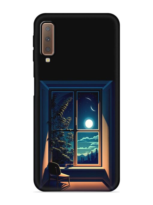 Night View At Window Embossed Soft Silicone Case for Samsung Galaxy A7 (2018)