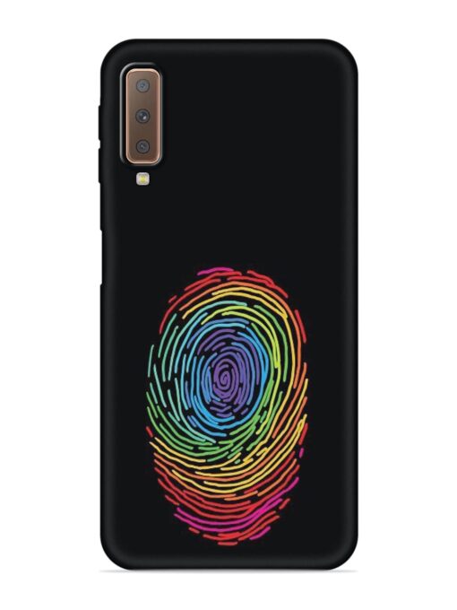 Fingerprint Of Thumb Art Embossed Soft Silicone Case for Samsung Galaxy A7 (2018)