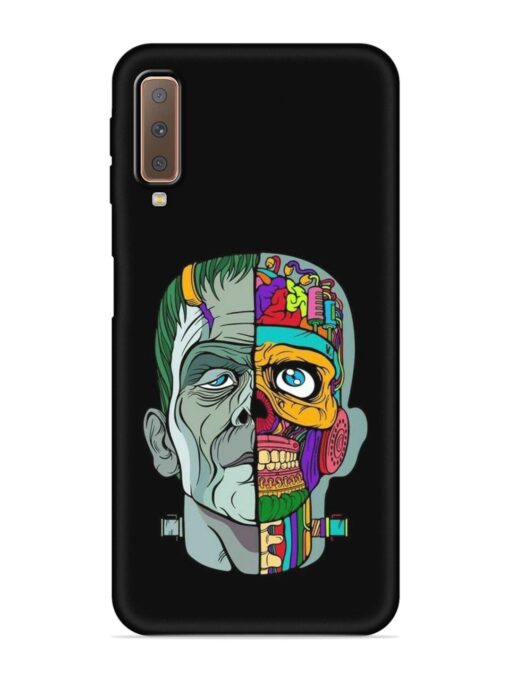 Men Vs Skull Embossed Soft Silicone Case for Samsung Galaxy A7 (2018) Zapvi