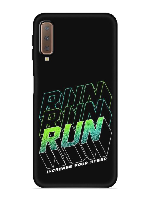 Run Embossed Soft Silicone Case for Samsung Galaxy A7 (2018)