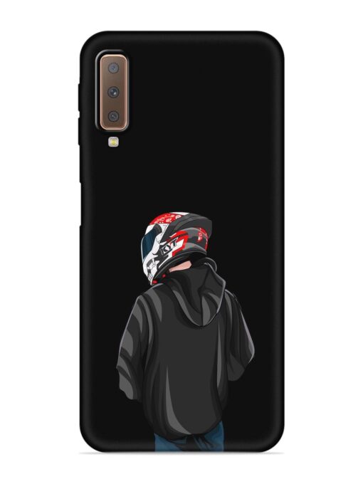 Motorcycle Rider Embossed Soft Silicone Case for Samsung Galaxy A7 (2018) Zapvi