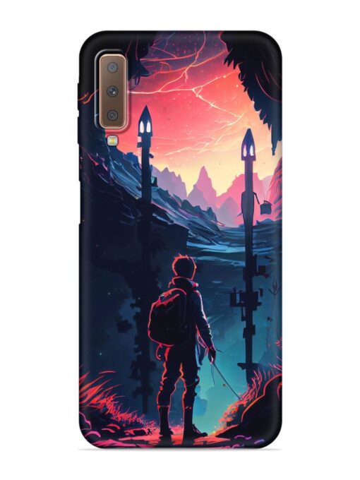 Cgs Artwork Embossed Soft Silicone Case for Samsung Galaxy A7 (2018) Zapvi