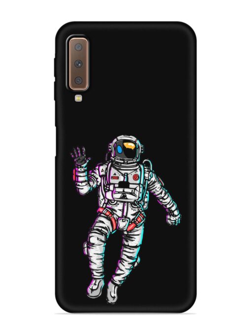 Spaceman Embossed Soft Silicone Case for Samsung Galaxy A7 (2018) Zapvi