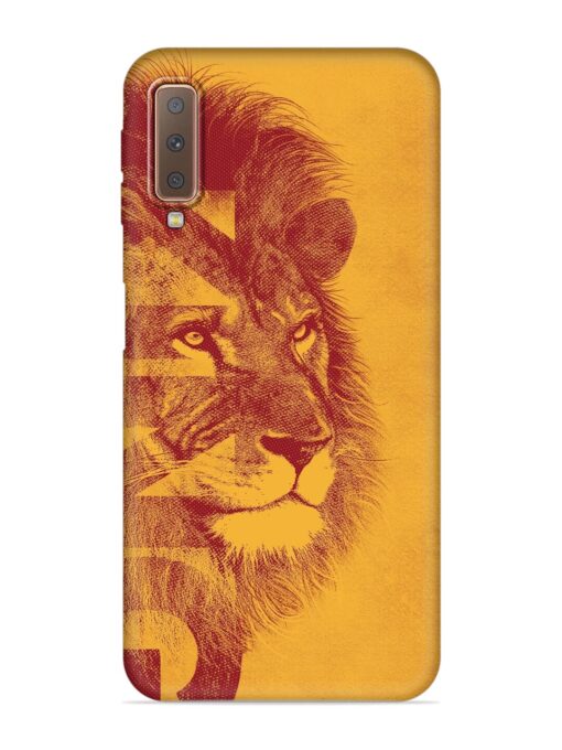 Gold Lion Crown Art Embossed Soft Silicone Case for Samsung Galaxy A7 (2018) Zapvi