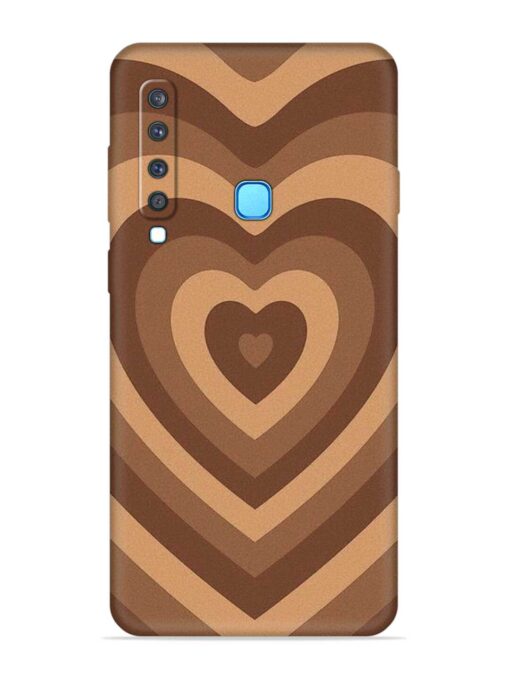 Brown Heart Embossed Soft Silicone Case for Samsung Galaxy A9 (2018) Zapvi