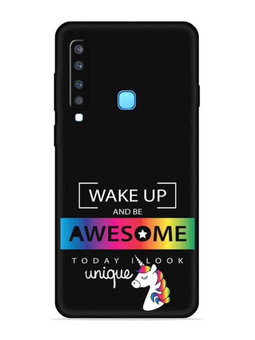 Inspirational Quote Unicorn Embossed Soft Silicone Case for Samsung Galaxy A9 (2018)