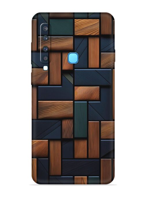 Wooden Background Cubes Embossed Soft Silicone Case for Samsung Galaxy A9 (2018) Zapvi