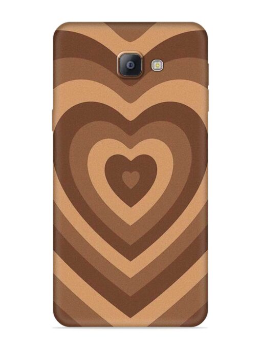 Brown Heart Embossed Soft Silicone Case for Samsung Galaxy A9 Pro