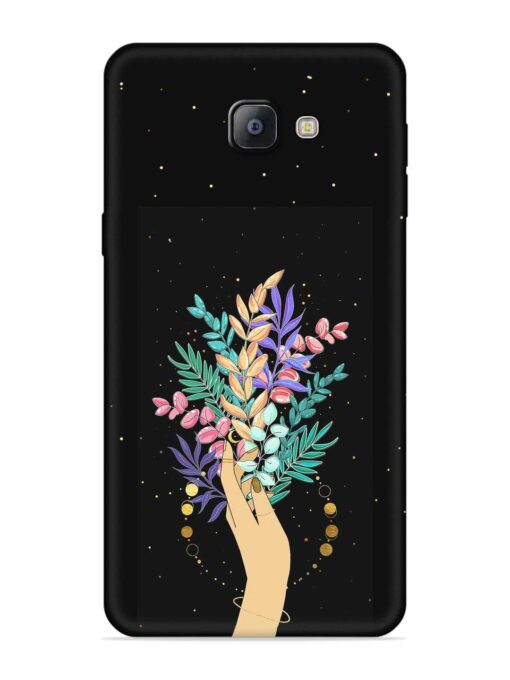 Flower On Hand Embossed Soft Silicone Case for Samsung Galaxy A9 Pro