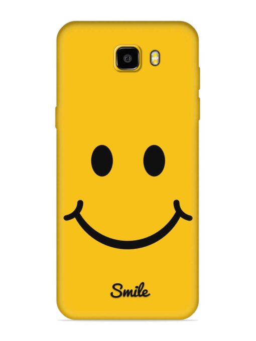 Yellow Smiley Embossed Soft Silicone Case for Samsung Galaxy C9