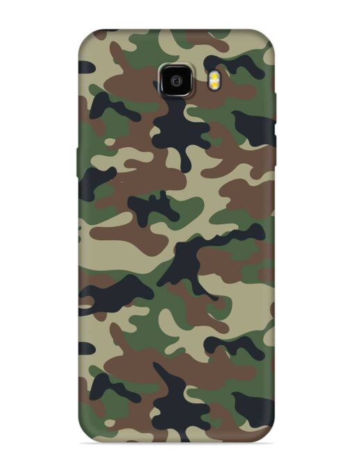 Army Military Camouflage Dark Green Embossed Soft Silicone Case for Samsung Galaxy C9 Zapvi