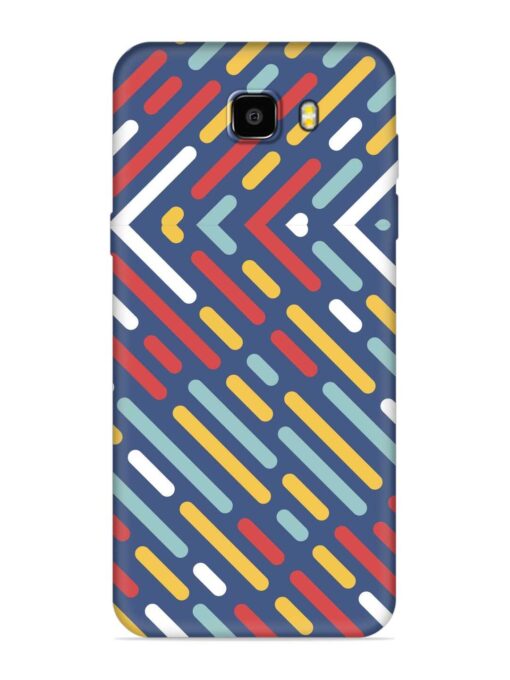 Colored Lines Embossed Soft Silicone Case for Samsung Galaxy C9