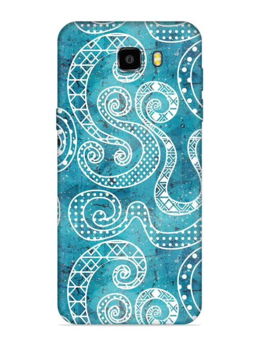 Vintage Curved Seamless Embossed Soft Silicone Case for Samsung Galaxy C9