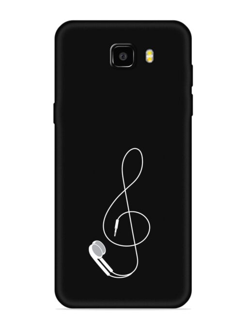 Music Earphone Vector Embossed Soft Silicone Case for Samsung Galaxy C9 Zapvi