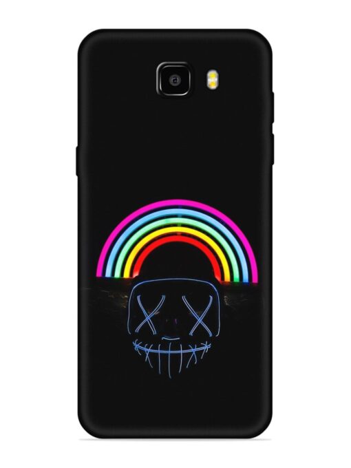 Mask Rainbow Embossed Soft Silicone Case for Samsung Galaxy C9