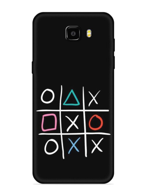 Super Neon Tic-Tac-Toe Embossed Soft Silicone Case for Samsung Galaxy C9 Zapvi