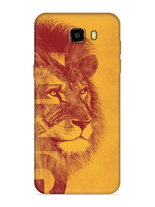 Gold Lion Crown Art Embossed Soft Silicone Case for Samsung Galaxy C9