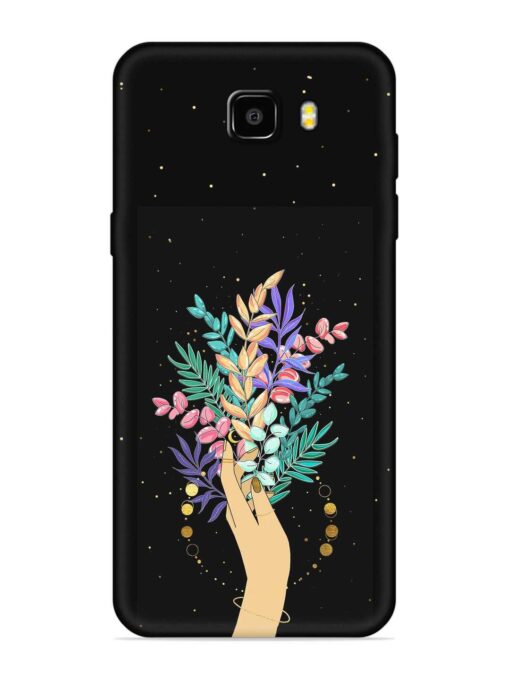 Flower On Hand Embossed Soft Silicone Case for Samsung Galaxy C9 Pro Zapvi