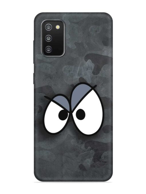 Big Eyes Night Mode Embossed Soft Silicone Case for Samsung Galaxy F02S Zapvi