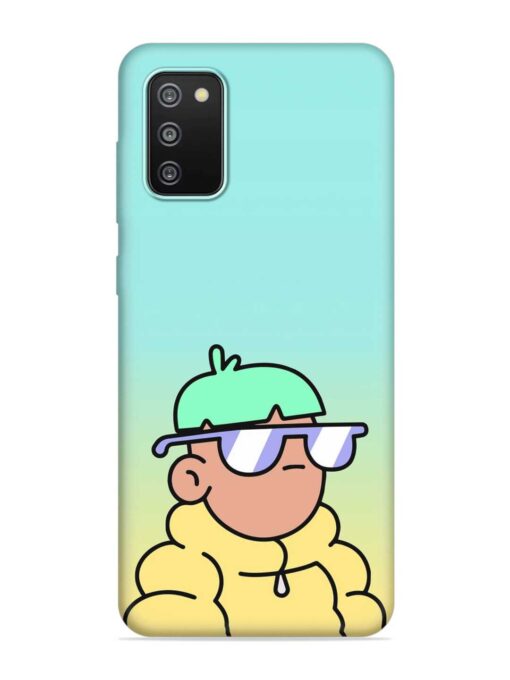 Doodles Cool Character Embossed Soft Silicone Case for Samsung Galaxy F02S