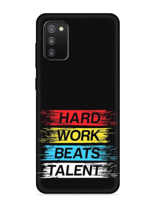 Hard Work Beats Embossed Soft Silicone Case for Samsung Galaxy F02S