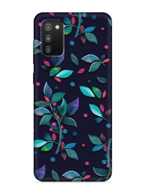 Decorative Watercolor Flower Embossed Soft Silicone Case for Samsung Galaxy F02S Zapvi