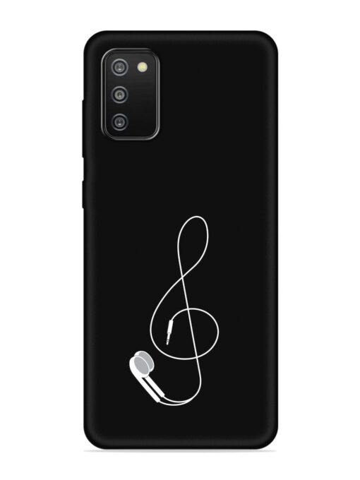 Music Earphone Vector Embossed Soft Silicone Case for Samsung Galaxy F02S