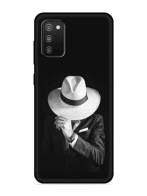 Men Under Hat Embossed Soft Silicone Case for Samsung Galaxy F02S