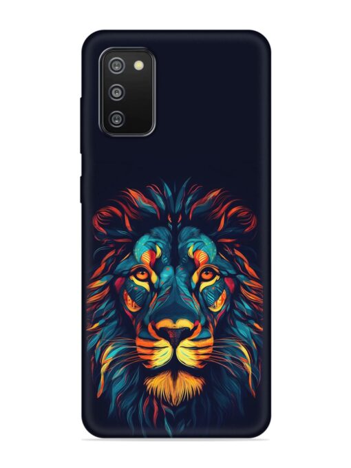 Colorful Lion Embossed Soft Silicone Case for Samsung Galaxy F02S Zapvi