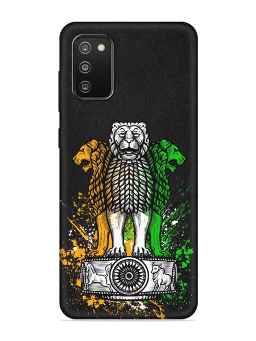 Pillars Of Ashoka Embossed Soft Silicone Case for Samsung Galaxy F02S Zapvi