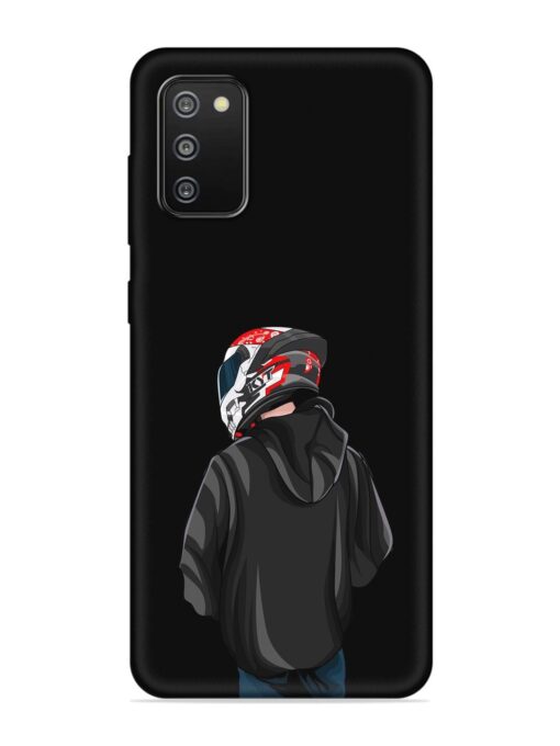 Motorcycle Rider Embossed Soft Silicone Case for Samsung Galaxy F02S