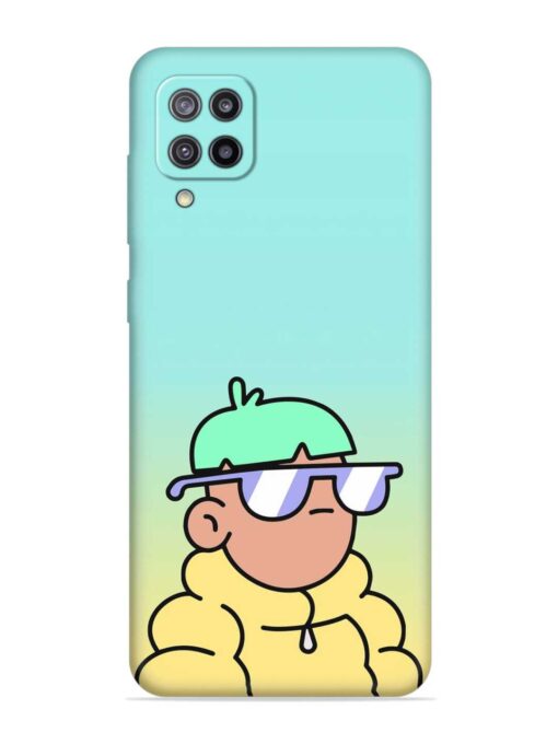 Doodles Cool Character Embossed Soft Silicone Case for Samsung Galaxy F12