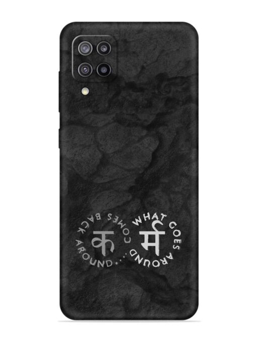 Karma Hindi Word Embossed Soft Silicone Case for Samsung Galaxy F12 Zapvi