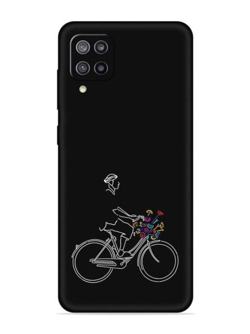 Minimalist Cycle Art Embossed Soft Silicone Case for Samsung Galaxy F12 Zapvi