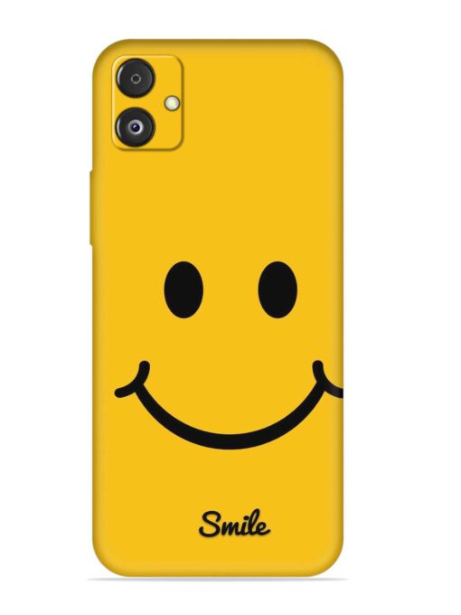 Yellow Smiley Embossed Soft Silicone Case for Samsung Galaxy F14 (5G) Zapvi