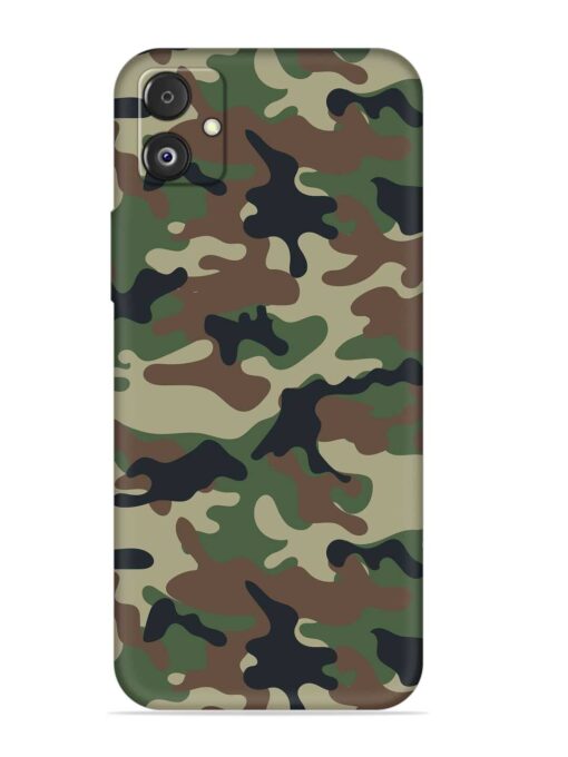 Army Military Camouflage Dark Green Embossed Soft Silicone Case for Samsung Galaxy F14 (5G) Zapvi